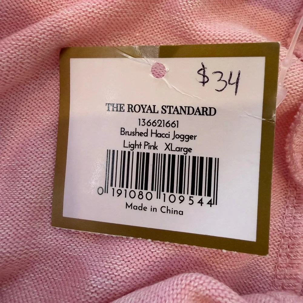 The Royal Standard Jogger Set Womens Pink Brushed Hacci Lounge Coquette XL